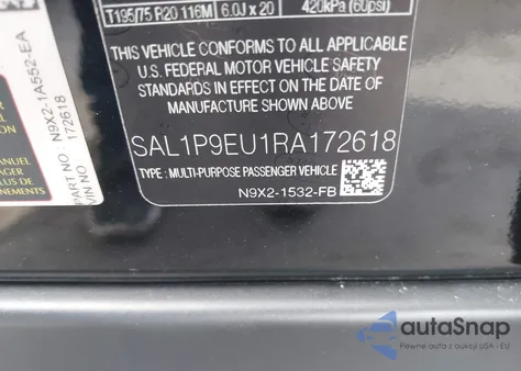 2024 Land Rover Range Rover Sport Se z USA, uszkodzony, nr VIN SAL1P9EU1RA172618